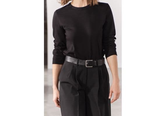 Zara Верхняя одежда с разделителем interlock clean top , Цвет: Черный, Размер: M, изображение 2