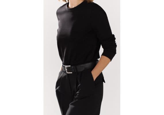 Zara Верхняя одежда с разделителем interlock clean top , Цвет: Черный, Размер: M, изображение 4