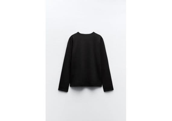 Zara Верхняя одежда с разделителем interlock clean top , Цвет: Черный, Размер: M, изображение 6