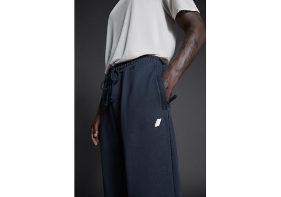 Zara Брюки jogger waist cotton trousers , Цвет: Синий, Размер: XL, изображение 5