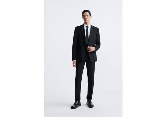 Zara   slim fit suit trousers , Цвет: Черный, Размер: EU 36 (US 29)