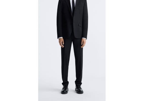 Zara   slim fit suit trousers , Цвет: Черный, Размер: EU 36 (US 29), изображение 2