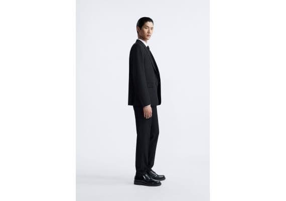 Zara   slim fit suit trousers , Цвет: Черный, Размер: EU 36 (US 29), изображение 4