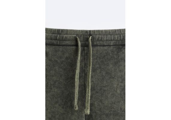 Zara Брюки винтажного эффекта с ребристой текстурой , Цвет: Серый, Размер: S, изображение 7