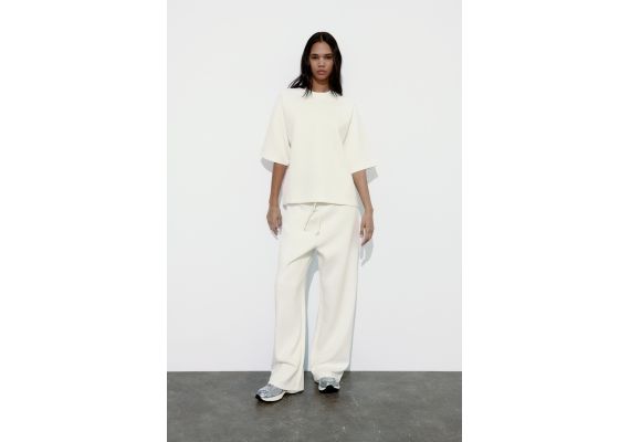 Zara Футболка interlock oversize , Цвет: Белый, Размер: S