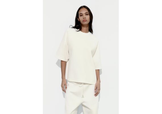 Zara Футболка interlock oversize , Цвет: Белый, Размер: S, изображение 2