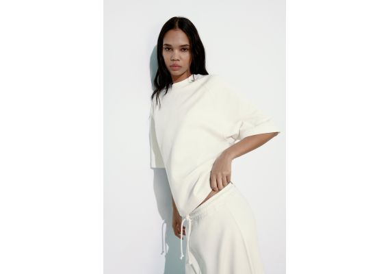 Zara Футболка interlock oversize , Цвет: Белый, Размер: S, изображение 3