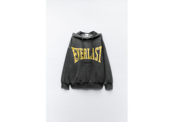 Zara Худи с разрезами everlast® x zara , Цвет: Серый, Размер: M, изображение 2