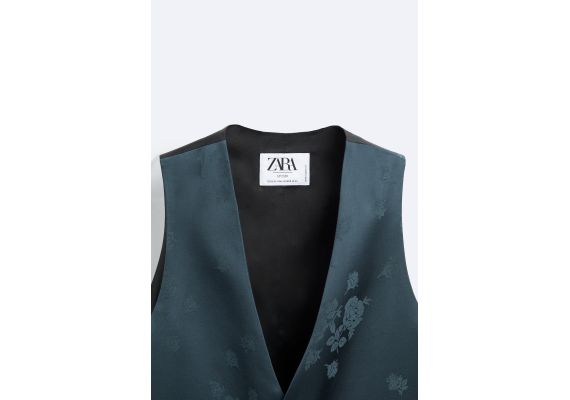 Zara Жилет jacquard waistcoat - limited edition , Цвет: Зеленый, Размер: S-M (US S-M), изображение 7