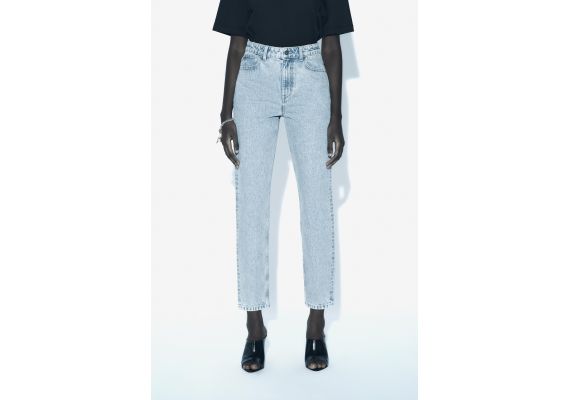 Zara Джинсы с высокой посадкой mom-fit z1975 , Цвет: Синий, Размер: 44, изображение 2