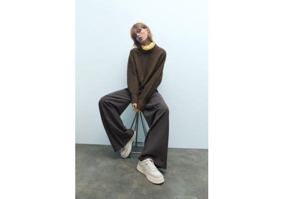 Zara Кроссовки с платформенной подошвой, Цвет: Белый, Размер: 35