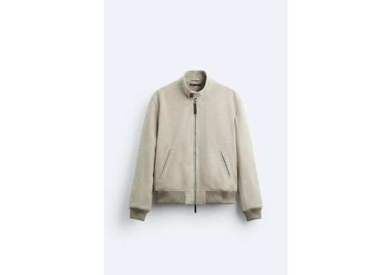Zara Куртка из замши , Цвет: Бежевый, Размер: M (US M), изображение 7