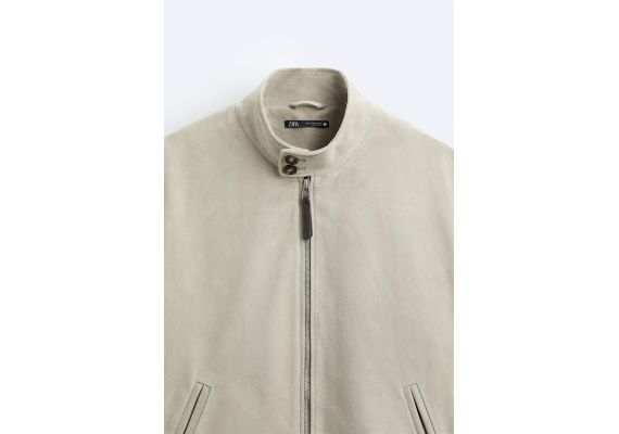 Zara Куртка из замши , Цвет: Бежевый, Размер: M (US M), изображение 9