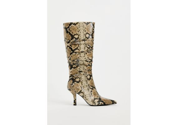 Zara   animal print high heel boots , Цвет: С принтом, Размер: 38, изображение 7