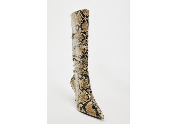 Zara   animal print high heel boots , Цвет: С принтом, Размер: 40, изображение 9