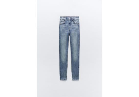 Zara   trf skinny high-waist sculpt jeans , Цвет: Синий, Размер: 46, изображение 4