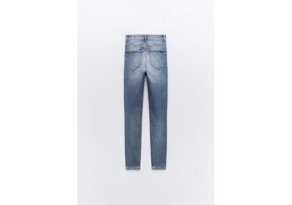 Zara   trf skinny high-waist sculpt jeans , Цвет: Синий, Размер: 46, изображение 5