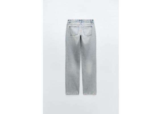 Zara   trf straight low-rise jeans , Цвет: Синий, Размер: 32, изображение 6