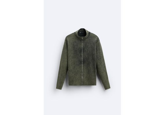 Zara Эффект старения куртки с ребристым узором , Цвет: Серый, Размер: L (US L), изображение 7
