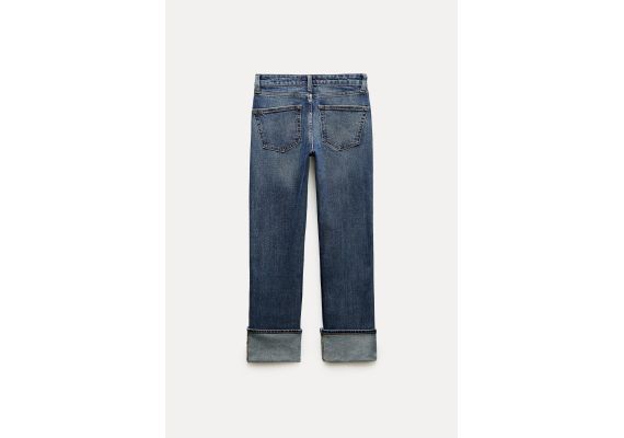 Zara   zw collection slim fit mid-rise jeans, Цвет: Синий, Размер: 46, изображение 2