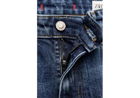 Zara   zw collection slim fit mid-rise jeans, Цвет: Синий, Размер: 46, изображение 3