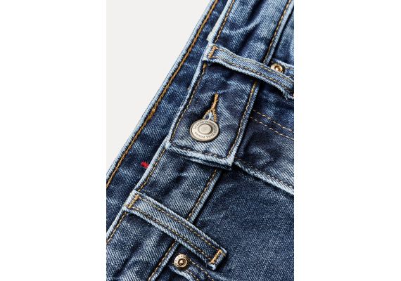 Zara   zw collection slim fit mid-rise jeans, Цвет: Синий, Размер: 46, изображение 5