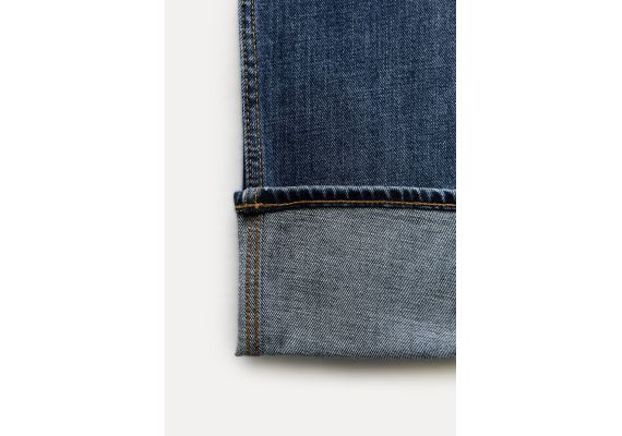 Zara   zw collection slim fit mid-rise jeans, Цвет: Синий, Размер: 40, изображение 6