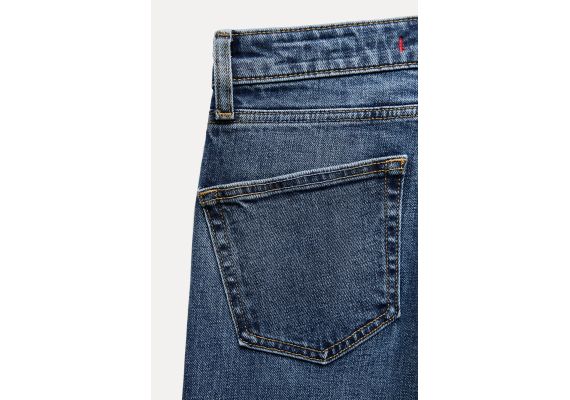 Zara   zw collection slim fit mid-rise jeans, Цвет: Синий, Размер: 40, изображение 7