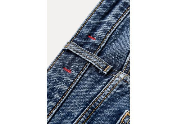 Zara   zw collection slim fit mid-rise jeans, Цвет: Синий, Размер: 32, изображение 8