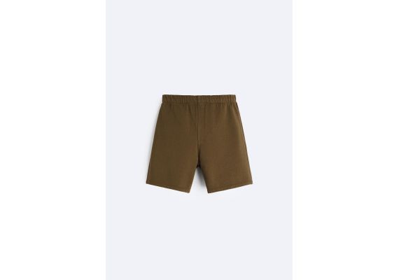 Zara Разделяющий и сохрани  faded jogging bermuda shorts , Цвет: Коричневый, Размер: S (US S), изображение 6