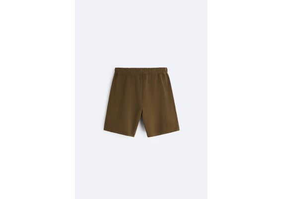 Zara Разделяющий и сохрани  faded jogging bermuda shorts , Цвет: Коричневый, Размер: S (US S), изображение 7