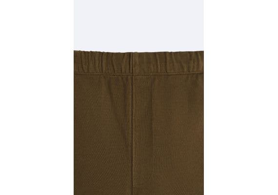 Zara Разделяющий и сохрани  faded jogging bermuda shorts , Цвет: Коричневый, Размер: S (US S), изображение 8