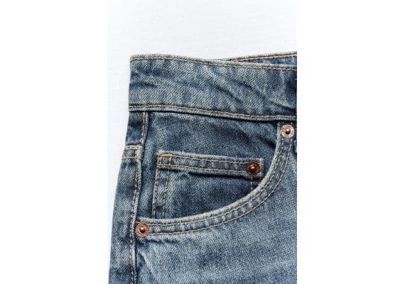 Zara   mid-rise tailored balloon jeans , Цвет: Синий, Размер: 38, изображение 6