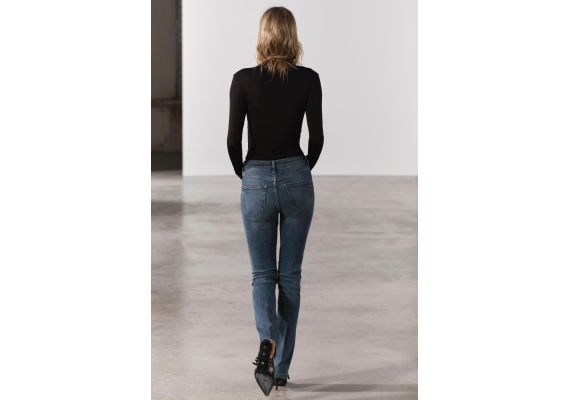 Zara   zw collection bootcut mid-rise contour jeans , Цвет: Синий, Размер: 42, изображение 3