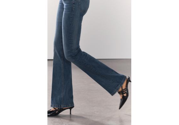 Zara   zw collection bootcut mid-rise contour jeans , Цвет: Синий, Размер: 42, изображение 5