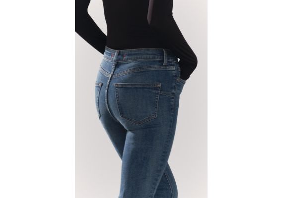 Zara   zw collection bootcut mid-rise contour jeans , Цвет: Синий, Размер: 42, изображение 6