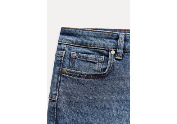 Zara   zw collection bootcut mid-rise contour jeans , Цвет: Синий, Размер: 42, изображение 9