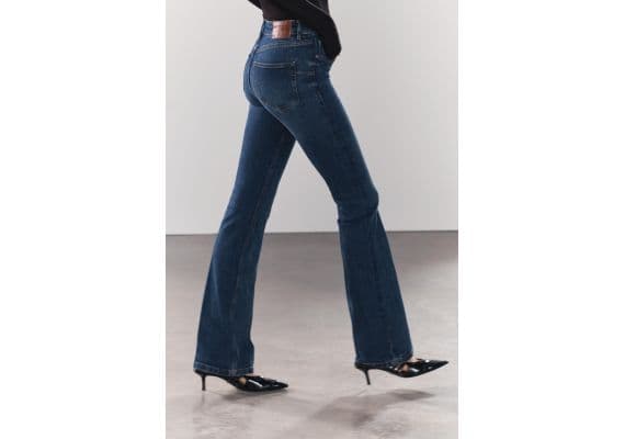 Zara  zw collection bootcut mid-rise contour jeans , Цвет: Синий, Размер: 32, изображение 5