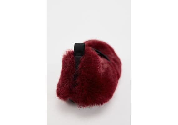 Zara   faux fur ballet flats , Цвет: Красный, Размер: 35, изображение 6