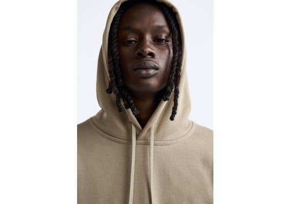 Zara Худи с разделителем hoodie , Цвет: Бежевый, Размер: S (US S), изображение 5