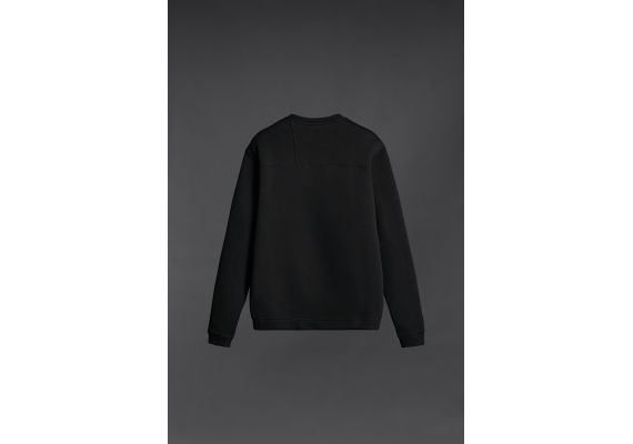 Zara Толстовка с эффектом неопрена , Цвет: Черный, Размер: M (US M), изображение 7