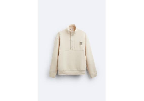 Zara  patch sweatshirt , Цвет: Бежевый, Размер: S (US S), изображение 8