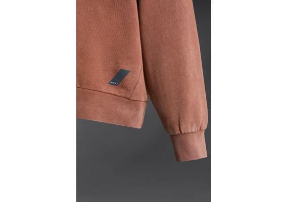 Zara Оversized свитшот с круглым вырезом и длинными рукавами, Цвет: Оранжевый, Размер: XL (US XL), изображение 9