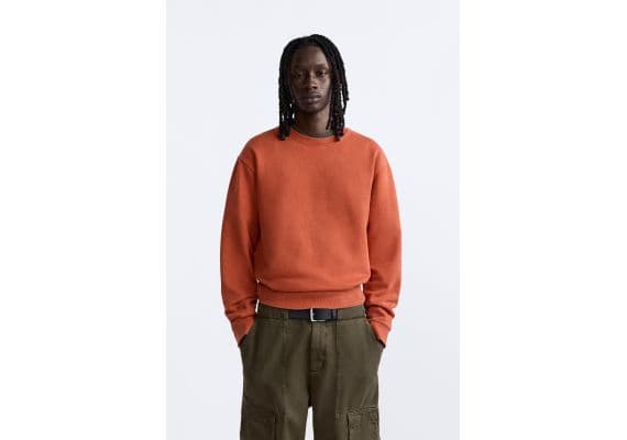 Zara   round neck faded sweatshirt , Цвет: Оранжевый, Размер: S (US S), изображение 2