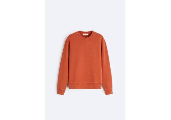 Zara   round neck faded sweatshirt , Цвет: Оранжевый, Размер: S (US S), изображение 7