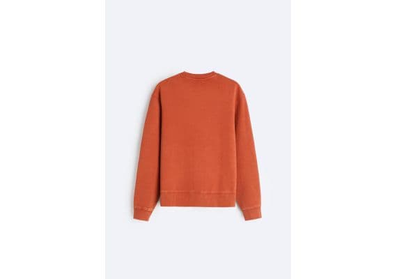 Zara   round neck faded sweatshirt , Цвет: Оранжевый, Размер: S (US S), изображение 8