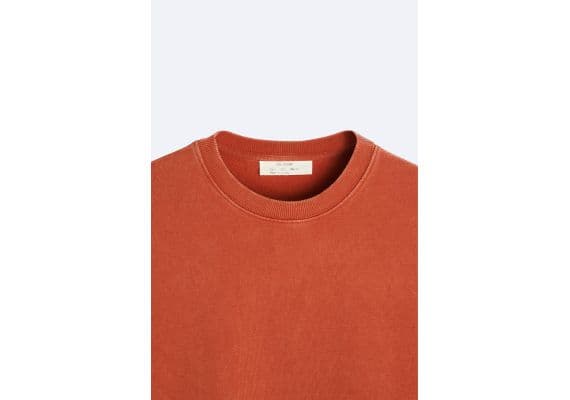 Zara   round neck faded sweatshirt , Цвет: Оранжевый, Размер: S (US S), изображение 9