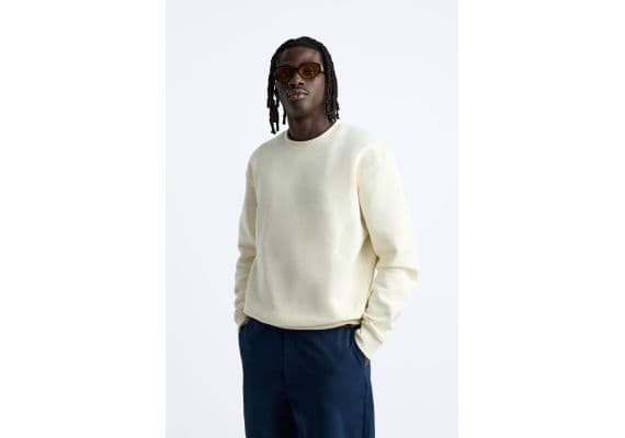 Zara   round neck sweatshirt , Цвет: Белый, Размер: S (US S), изображение 2