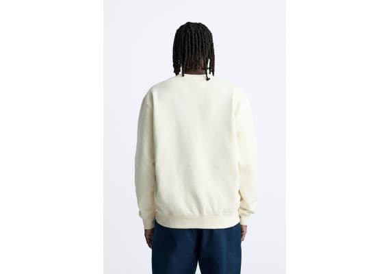 Zara   round neck sweatshirt , Цвет: Белый, Размер: S (US S), изображение 3