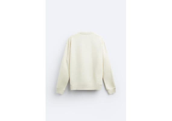 Zara   round neck sweatshirt , Цвет: Белый, Размер: S (US S), изображение 7